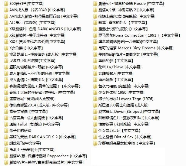 欧美剧情中文字幕四级片49部合集79.9GB